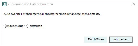 Freie Listen zuordnen-Mehrfachzuordnung-Abfrage-Unternehmen-Kontaktpersonen