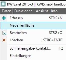 Kontext neue Teilfläche