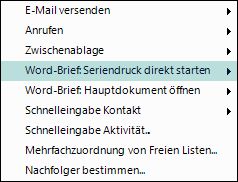 Unternehmen-Kontakte-Kontextmenü-Word-Brief-direkt-schreiben