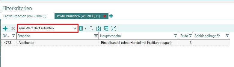 Filterkriterium Apotheken ausschließen