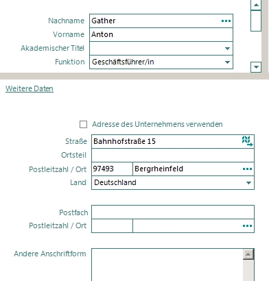 Unternehmen-Kontakte-Adresse-des-Unternehmens-verwenden-ausgehakt